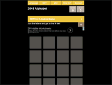 Tablet Screenshot of 2048alphabet.com